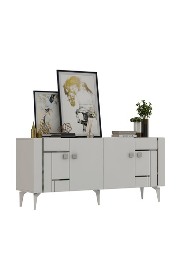 Maddera Konsol Beyaz-gümüş