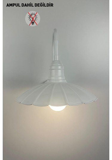 Vonka Beyaz Metal Aplik Mutfak İç Mekan Salon Cafe Ofis Pastane Modern Dekoratif Aplikleri Beyaz