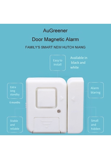 Sones Kapı Manyetik Kablosuz Zil Kapı Ve Pencere Alarmları Güçlü Yapışkanlı Wolfproof Hırsızlık Önleyici Alarmlar Beyaz