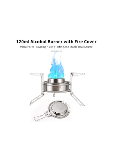 Lixada-120 Ml Alkol Brülörlü Sırt Çantasıyla Soba Yangın-gümüş Gümüş