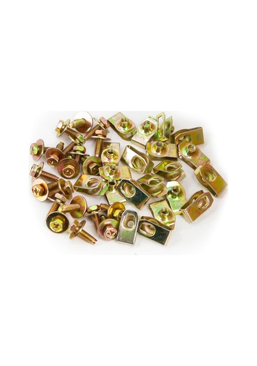 Anjiexun 20x Gövde Cıvataları U-somunları Klipsler Motor Alt Kapağı