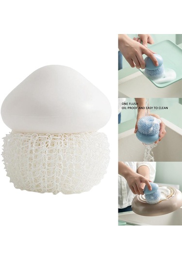 Suntek Dayanıklı Bulaşık Temizleme Topu Mutfak Naylon-beyaz Naylon Beyaz Diğer