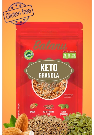 Keto Granola 200gr X3 Adet