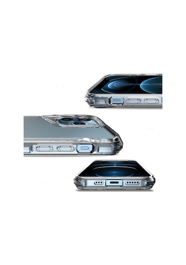 Apple Uyumlu iPhone 12 Pro Kılıf Case, Transparent Smooth Hard Protective Cover