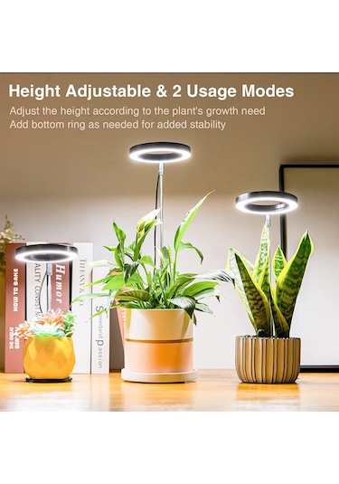 Geeroyoo Ayarlanabilir Zamanlayıcılı Bitki Büyüme Lambası - Tam Spektrum Led Işık, Esnek Hortumlu Diğer