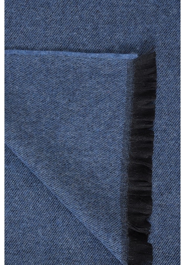 AC&Co / Altınyıldız Classics  Erkek Indıgo Desensiz Sıcak Tutan Triko Atkı Indıgo İndigo