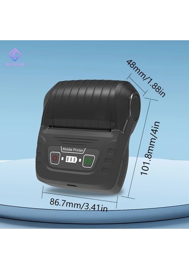 Honeybeeshop Sinmark Sk58 Taşınabilir Etiket Yazıcı Siyah Ofis Ev İşletme Adres İçin 4030 Kağıt Rulosu