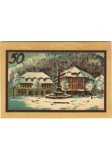 Almanya 50 Pfennig 1914-24 Notgeld-suhl Şehri-saksonya. Çil -