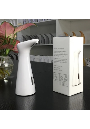 White-200ml Otomatik Sabunluk Kızılötesi Hareket Sensörü Sıvı Bulaşık Sabunu Dispenseri