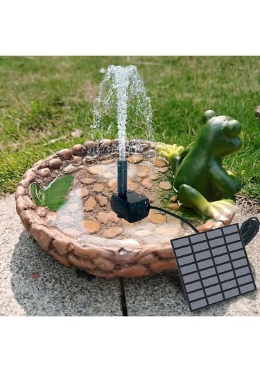 Boatshop1 1.5w Mini Pompa 1.5w Mini Dış Mekan Solar Fıskiye Pompası Dıy Seti Ipx8 Su Geçirmez Balık Havuzları Kuş Banyoları İçin Altı Nozul Dahil