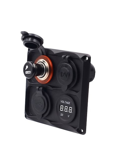 Bfy Switch Panel 4'Lü Usb + Voltmetre + S.Çakmaklık + Çakmaklık