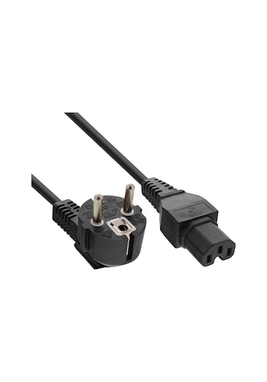 C15 Oluklu Power Güç Kablosu - C15 Oyuklu Power Kablo - 1.8 mt