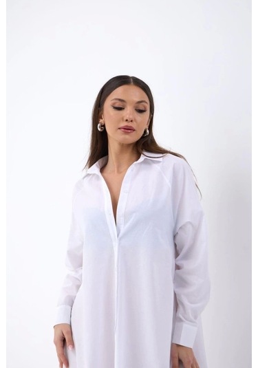 5857 Elbise-beyaz Beyaz