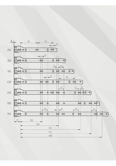 Kleyman Beyaz 300 Mm Tenteli Raylı Sistem 145717031 Beyaz