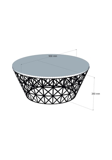 Stil Metal Ferforje Orta Sehpa - Beyaz