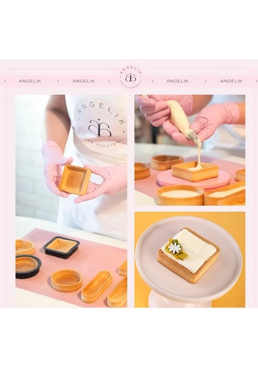 Angelik 12'li Kare Tarta Kalıbı Seti 313446610 Siyah