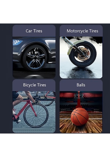 Willowhaven 1 Adet Kablosuz Dijital Hava Kompresörü Araba Bisiklet Motor Lastik Şişirme Usb Şarj 150psı