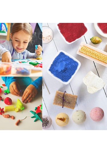 Yifomall 24 Renkli Doğal Mica Tozu - Makyaj, Sabun Ve Mum Yapımı İçin Güvenli, Hızlı Erime, Parlak Renk Seçenekleriyle Dıy Sanat Projeleri