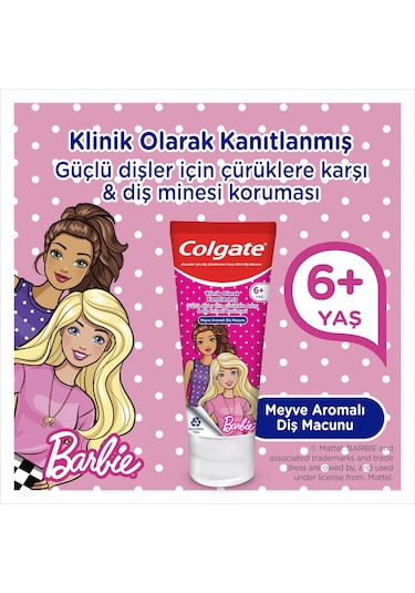 Colgate Barbie Meyve Aromalı Çocuk Diş Macunu 75 ML + Diş Fırçası
