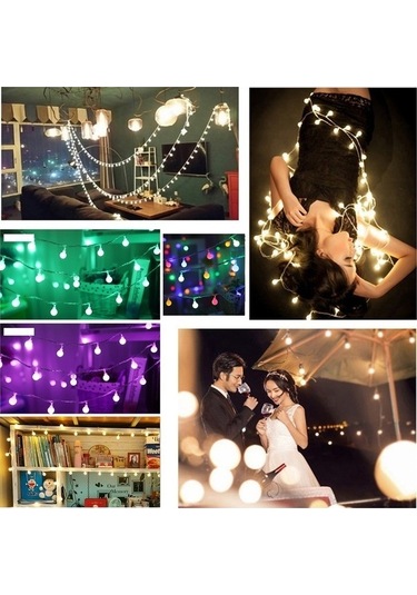 Fastbuy 4m Mavi Led Işık Dizisi, 3x Aa Pil, 3 Modlu, 40 Led, Dc 4.5v Diğer