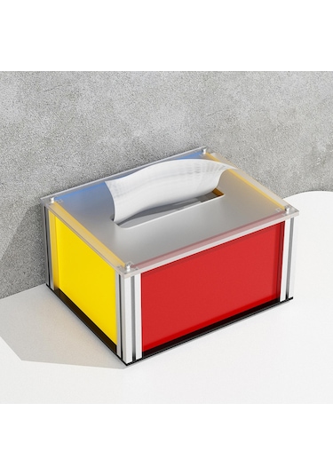 Suntek Şifonyer, Ev, Mutfak Için Zarif Akrilik Yüz Mendili Çok Renkli