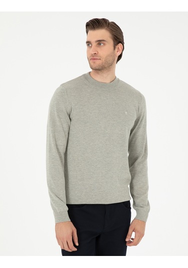 Pierre Cardin Erkek Açık Gri Melanj Kazak /triko 50296564-vr091 Açık Gri Melanj