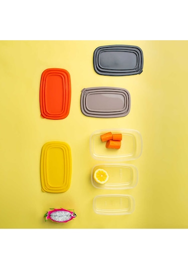 Porsima 1001 Dikdörtgen Plastik Saklama Kabı Seti 12'li