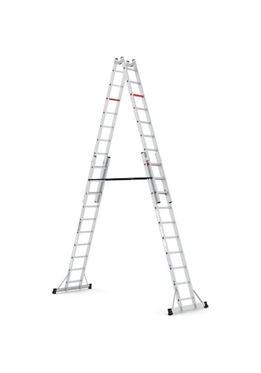 Çağsan TA003 2x10 Basamaklı Doublex A Tipi Çift Taraflı Sürgülü Merdiven