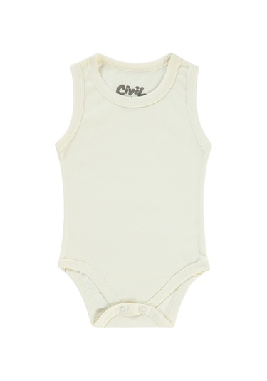 Civil Baby Erkek Bebek Çıtçıtlı Badi Ekru 14330h13923w1 Ekru