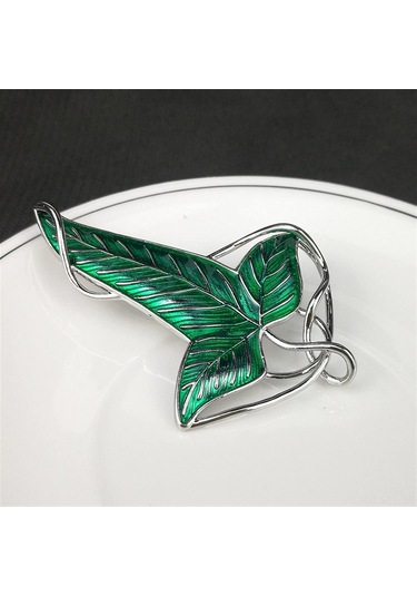 Lemestar Yaprak Desenli Broş - Allyuminyum Malzeme, 6.1x4.1 Cm, Çok Katmanlı Elektrokaplama Teknolojisi İle Dayanıklı Tasarım Çok Renkli