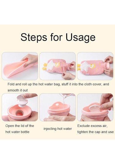 Zs103 Karikatür Peluş Su Dolu Patlamaya Dayanıklı Sıcak Su Torbaları, Özellik: Mor Ördek 500ml