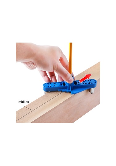 Sones Kendin Yap Ahşap İşleme Delik Bulucu Kendiliğinden Merkezlenen İşaretleyici, Model: Mavi Matkap Ucu