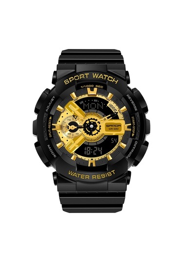 Sones Ochstın 6125b Kuvars Saat Gece Lambası Su Geçirmez Saat Zamanlama Çok Fonksiyonlu Erkek Saati Siyah