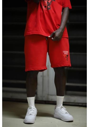 Chicago Bulls Pamuklu Oversize Şortlu Penye Takım 001