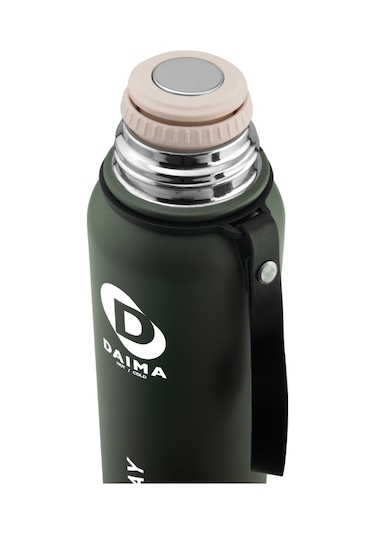Daima Allday 1000 Ml 12 Saat Sıcak 24 Saat Soğuk Yeşil Termos Yeşil