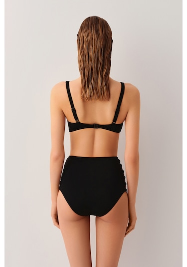 Suwen Kaplı Bantlı Toparlayıcı Bikini Üst Sbn25380012 Siyah
