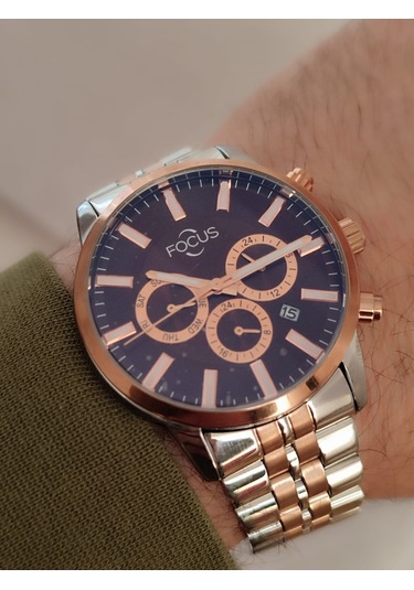 Focus Çelik Kordon Erkek Kol Saati Fonksiyonlu Takvimli 2089