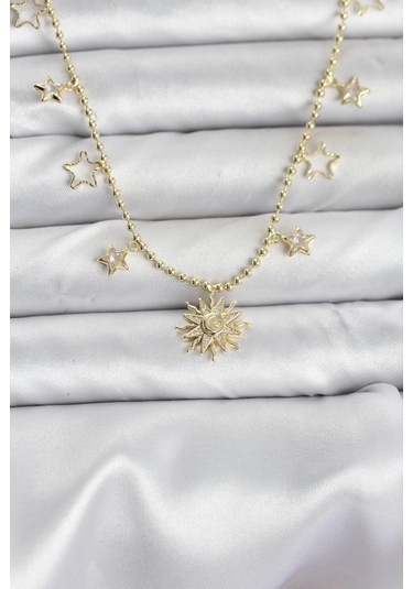 Dodes Dodes Pirinç Gold Renk Güneş Model Kadın Kolye Tg27bko10645 Çok Renkli