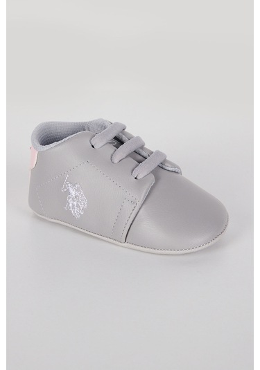 U.S. Polo Assn. Gri Bağcıklı Kız Bebek Ayakkabı 5274-30639 Gri