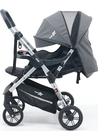 2-way Çift Yönlü Bebek Arabası Strom Grey