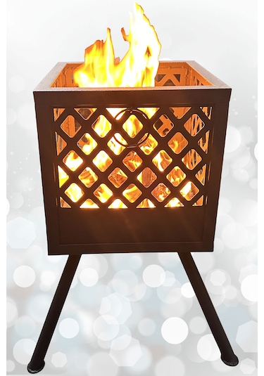 Bahçe Şöminesi Ateş Çukuru 60 Litre Büyük Boy Şömine Bahçe Sobası Balkon Isıtma Fire Pit