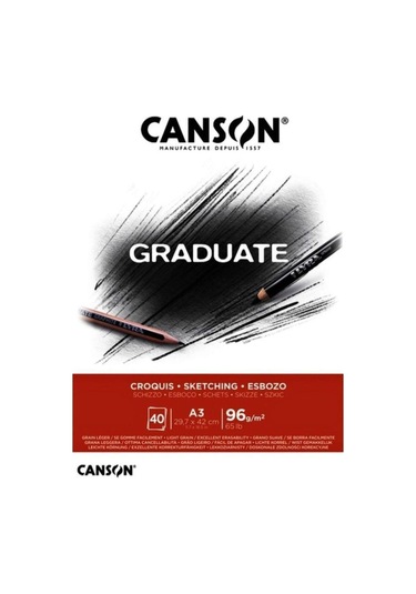 Canson Eskiz Bloğu Graduate Croquıs 40 Sy A3 96 Gr