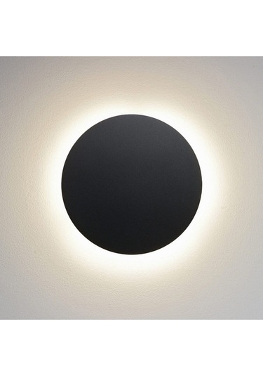 20cm Ledli Eclipse Duvar Aplik 20cm Mat Siyah