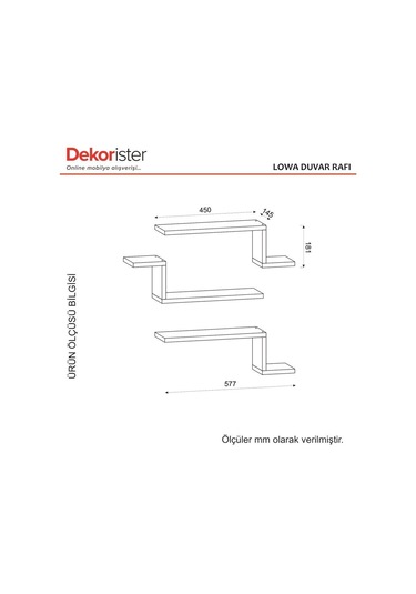 Dekorister Lowa Duvar Rafları