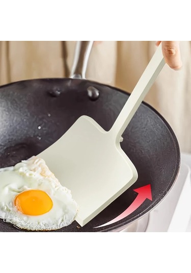 Elmpaly Siyah Yüksek Isıya Dayanıklı Yapışmaz Spatula - 230 C, Çizilmeye Karşı, Kolay Temizlik Siyah