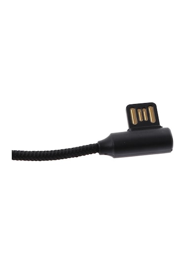 Suntek Örgülü 90 Derece Dik Açı Tip C Mikro Usb