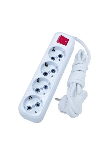 4 Lü 2 Mt Anahtarlı Grup Priz -ast-a402 3