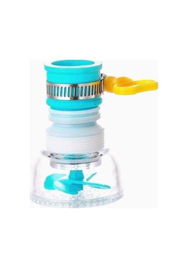 Jms 360 Derece Dönen Duş Mutfak Su Filtresi Musluk Kafası Memesi Without Filter Stone Mavi