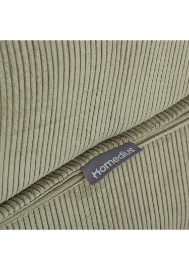 Homedius Mocca Fitilli Kadife Çift Kişilik Katlanır Yatak Olabilen Koltuk-çağla Yeşili Gri