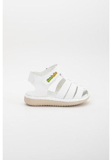 Şirin Bebe Ortopedik Kafes Beyaz Erkek Bebek Sandalet-1094 Beyaz